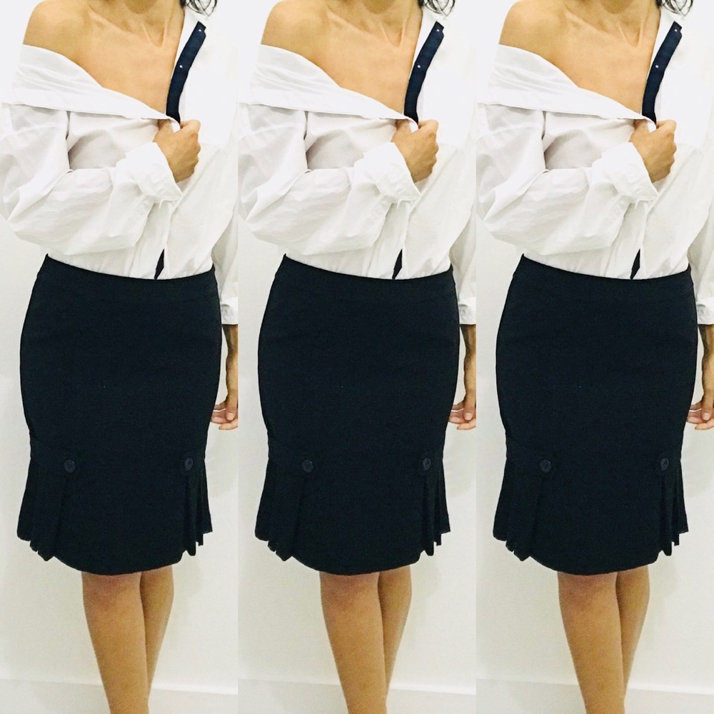 AGB Black pencil fluffy skirt